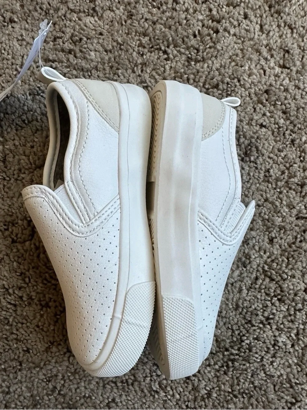 Carter's White Perforated Slip-On Kids Sneakers